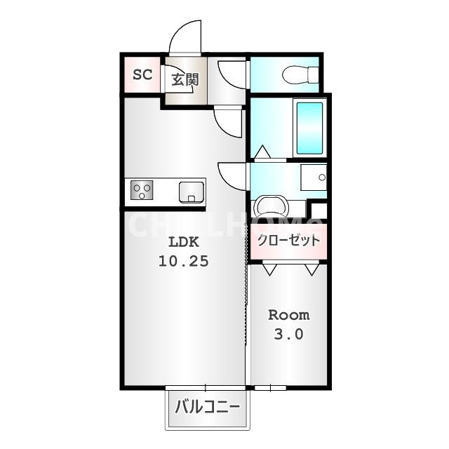 ルミエールＦの間取り|当社、チルホームのHPもご覧ください(^^)/物件情報多数♪