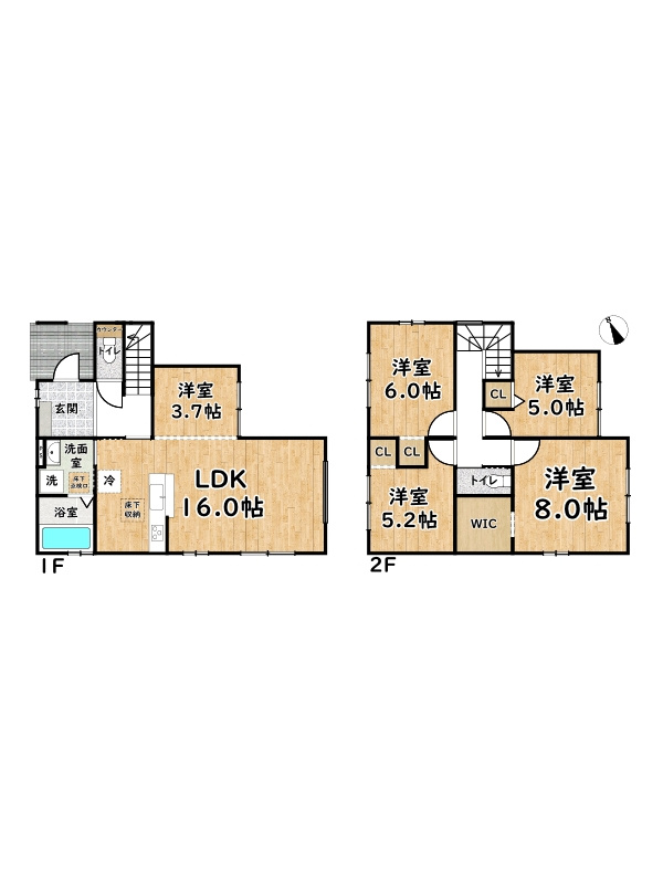 姫路市西庄/新築戸建の間取り