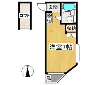 【間取り】 | コーポ美園