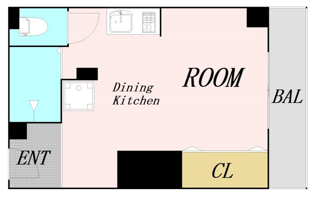 R CUBE 大国町　仲介手数料無料の間取り