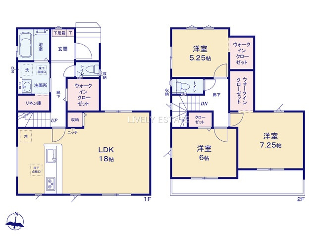 越谷市千間台東4丁目 新築分譲住宅の間取り