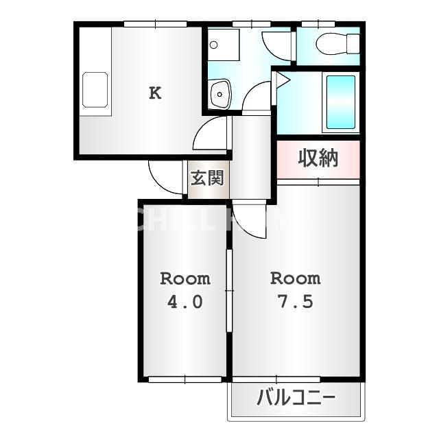 グリーンパーク石井　Vの間取り|当社、チルホームのHPもご覧ください(^^)/物件情報多数♪
