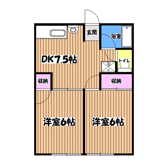 【間取り】 | シティハイムシンメイB
