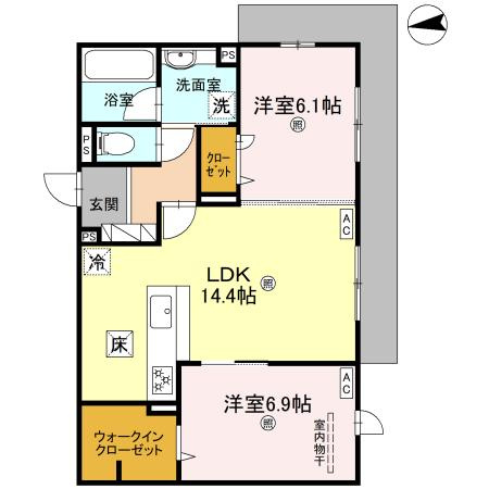 【間取り】 | D-residence南茨木Ⅱ