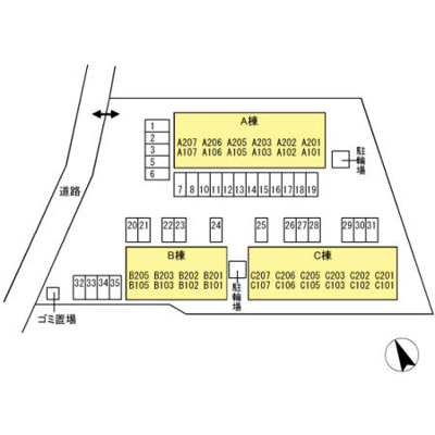 【区画図】 | ドミール古川　C棟