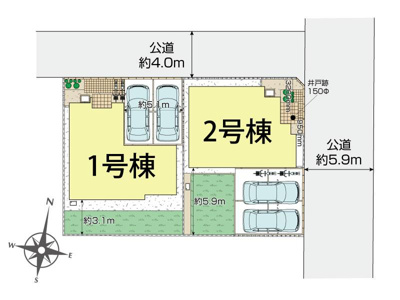 【区画図】 | 平塚市虹ケ浜　全２棟　新築住宅
