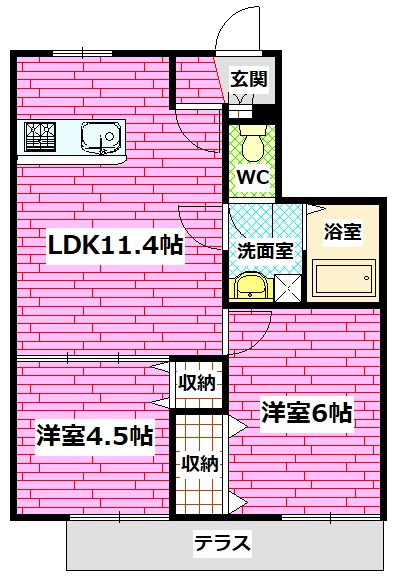 ヘーベルメゾン　レ・セーナの間取り