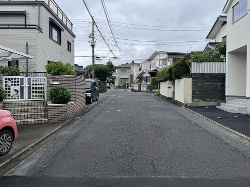 【仲介手数料０円】海老名市国分寺台第17　新築一戸建て　2号棟　全2棟の前面道路含む現地写真|海老名市国分寺台第17　新築一戸建て　全2棟