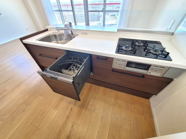 パークフィールドみさと3街区2号館のキッチン|使いやすいキッチンです