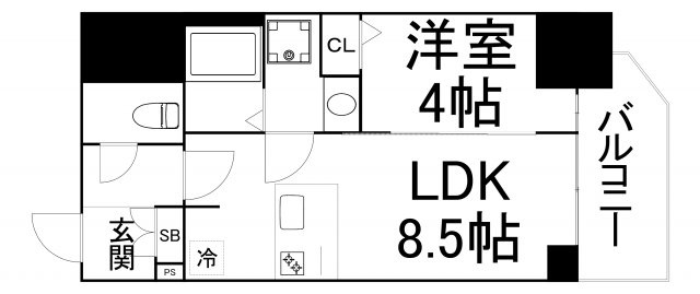 【間取り】 | プレサンス北浜オリジン
