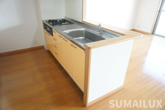 熊本市東区八反田１丁目の賃貸マンションのキッチン