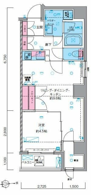 ＧＥＮＯＶＩＡ南千住Ⅶの間取り