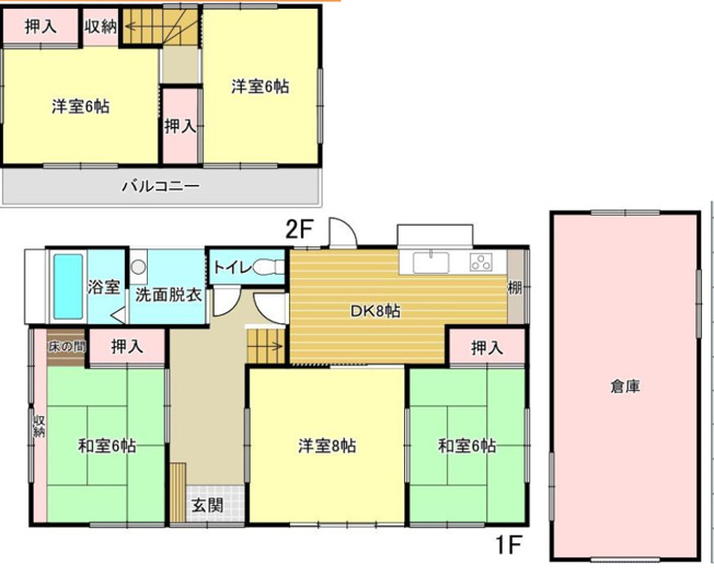 【間取り】 | 久喜市菖蒲町下栢間　中古戸建　