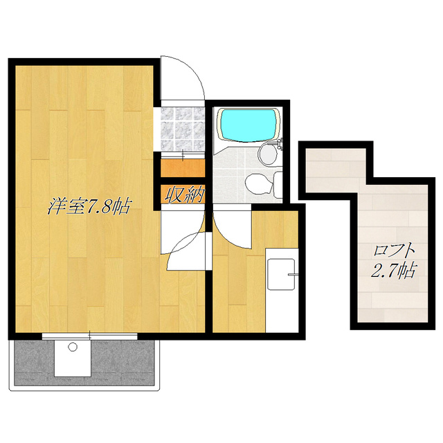 コエル第三ビルの間取り|人気のロフト付のお部屋です♪