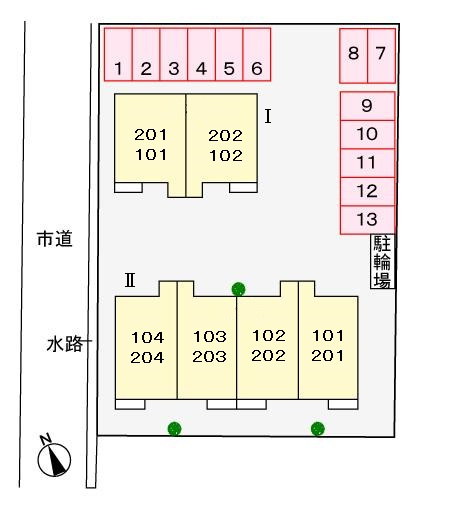ソレイユ・TUKASAⅡの区画図