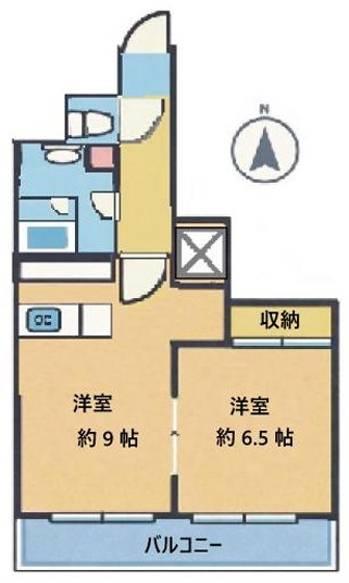 【間取り】 | プレミスときわ台 | 南向きのお部屋なので、陽当たり・通風良好です！