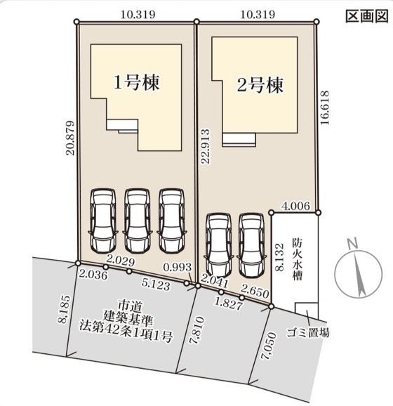 リーブルガーデン熊本市西区池亀町の区画図