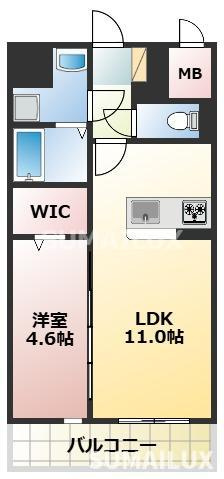 菊池郡菊陽町花立２丁目の賃貸マンションの間取り