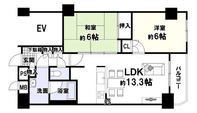 サンヴェール茨木の間取り