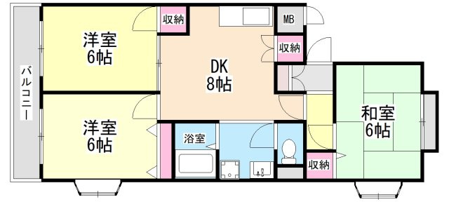 北葛城郡広陵町大字疋相のアパートの間取り