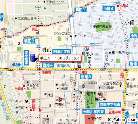 明正２－１５８コダテックス ⅤＡの地図