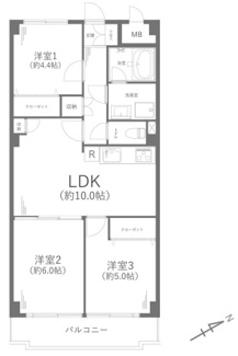 【間取り】 | アルコープ金沢B棟 | 生活しやすい1階住戸・東南向き・3LDK