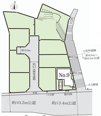 【区画図】 | 海老名市望地2丁目　新築戸建て　全9棟【仲介手数料無料】 | 海老名市を中心に地域密着で営業♪不動産のことなら「大樹不動産」へ