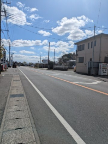 【前面道路含む現地写真】 | 大網白里市南横川　店舗付住宅