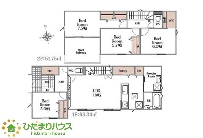 【間取り】 | 神栖市掘割3丁目　新築戸建 | パントリー付きで、備蓄もしっかりできます！