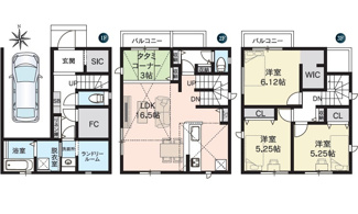 【間取り】 | 南区宇品東7丁目（宇品四丁目電停）全2区画　NO2