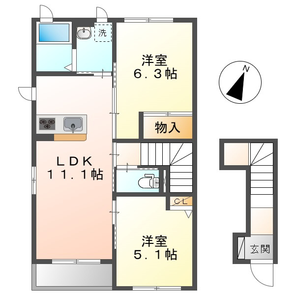 メゾンひかりＡの間取り
