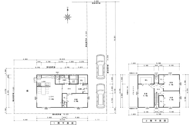 【参考プラン】 | 松原市天美東6丁目 | 【建物参考プラン図】将来を見据えた2階建、縦列で複数台駐車可能です♪