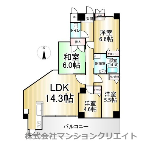 信開ガーデンコート文京の間取り|現況と間取図が異なる場合は現況を優先とします。