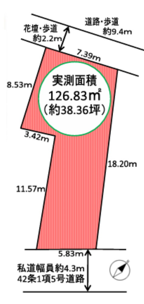 明石市大久保町森田　土地の土地図|●年中無休：当日予約可●敷地面積約38.36坪。現況更地につき追加解体費用不要で安心です♪