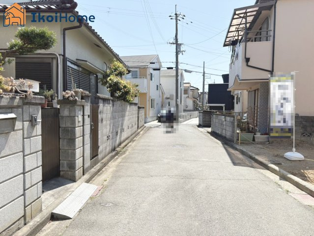 明石市大久保町森田　土地の前面道路含む現地写真|●年中無休：当日予約可●前面道路幅員約4.3ｍ、両面道路となっておりますので通風採光良好・開放的です