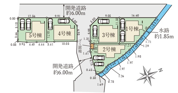 姫路市西庄　第4期　新築一戸建ての区画図|全5区画