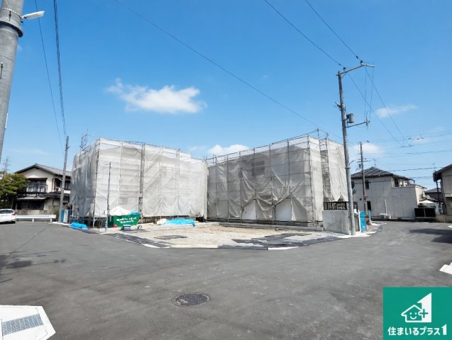 姫路市西庄　第4期　新築一戸建ての前面道路含む現地写真|現在建築中！落ち着いた街並みで新生活を始めることが出来そう！周辺の物件も併せてご紹介させて頂きます！
