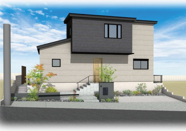 【完成予想図】 | 【NEXT-STEP HOME】●〇まるで注文住宅のような建売●『１階完結型の家』〇● | ◆３台駐車可能な広々とした敷地が魅力です◆