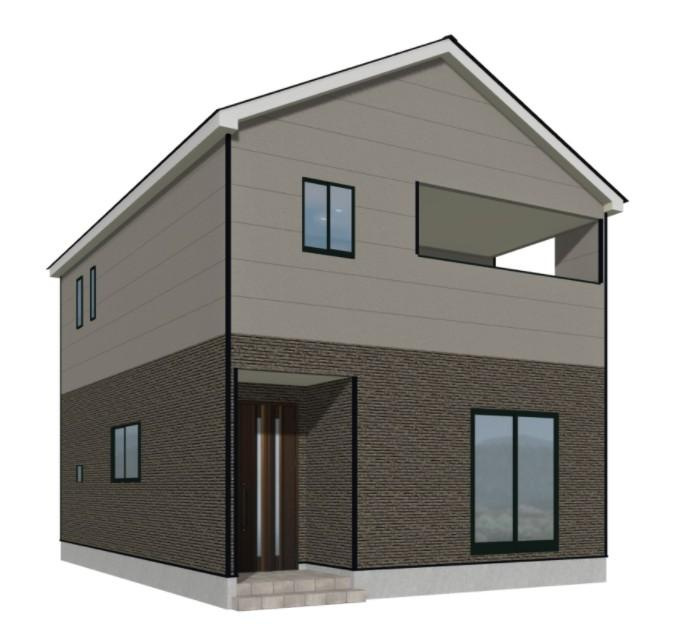 天童市北久野本第12【新築建売】の外観パース|1号棟完成予想図！早期ご予約受付中！