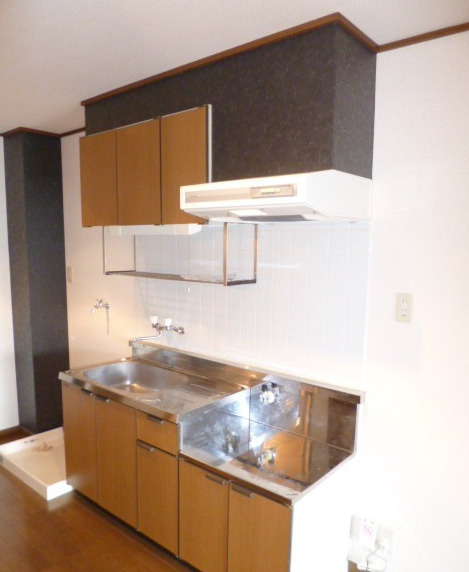 オーシャン南久留米のキッチン|コンパクトなキッチンで掃除もラクラク