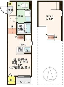 アールグレイス石橋の間取り