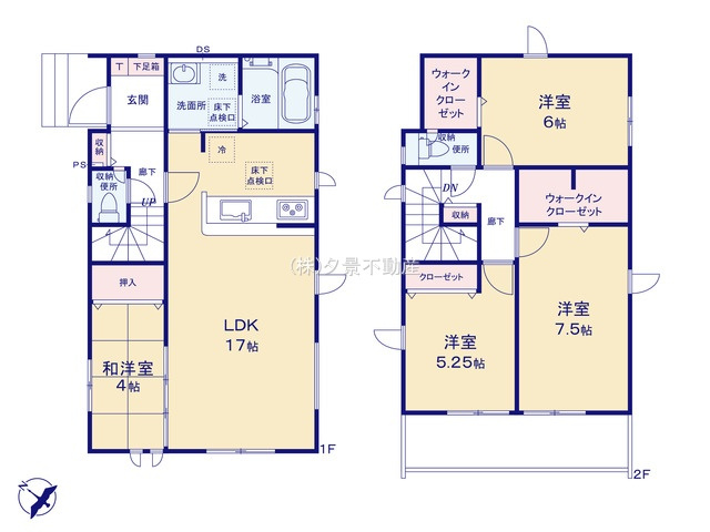 《仲介手数料無料》伊奈町本町２丁目51新築一戸建てグラファーレの間取り