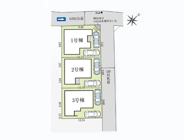 【区画図】 | ふじみ野市上福岡２０期　全３棟　２号棟 | 2号棟