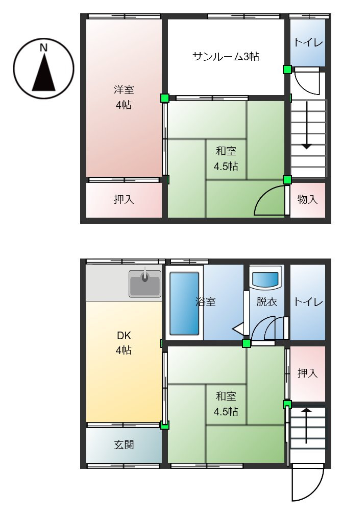 テラスハウス川根の間取り