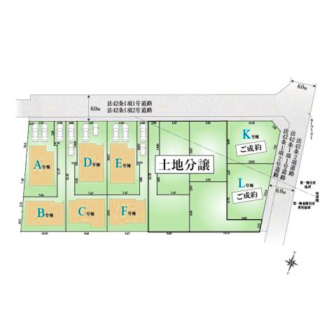 中央線 武蔵小金井駅 徒歩19分 新築戸建 小金井市前原町４丁目の区画図