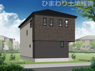 【外観】 | 緑区下九沢  4号棟 第4 | イメージパース（完成時に現況と異なる場合は現況優先となります）