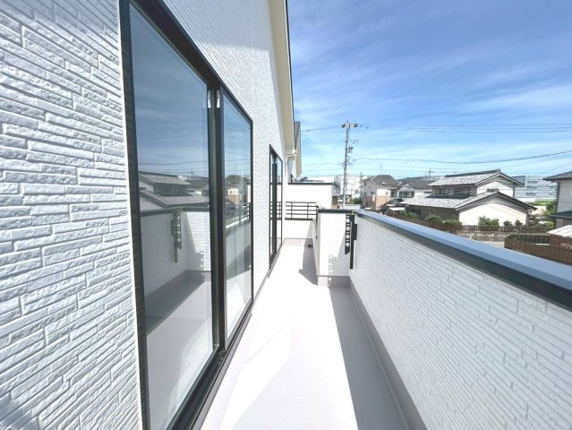 ハートフルタウン　一宮市萩原町林野　全3区画分譲のバルコニー|バルコニーは南向きで洗濯物もよく乾きます！