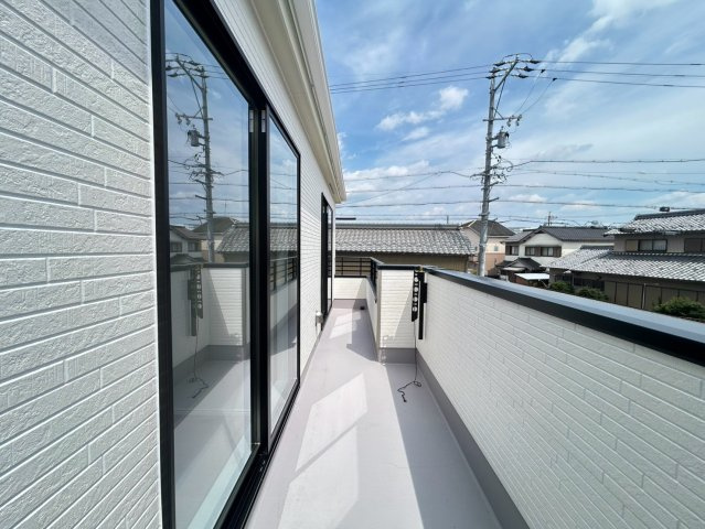 ハートフルタウン　一宮市萩原町林野　全3区画分譲のバルコニー|バルコニーは南向きで洗濯物もよく乾きます！