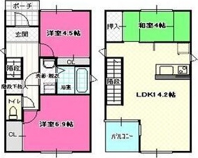 前後町大代1605-29KODATEXⅠ　　　刈谷市近郊の賃貸はクラスホーム刈谷店の間取り