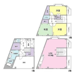 篠原中町戸建の区画図